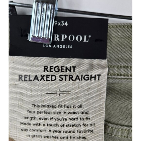 Liverpool Men's Size 29W x 34L Abbey Stone Green Jeans NWT - Picture 5 of 9